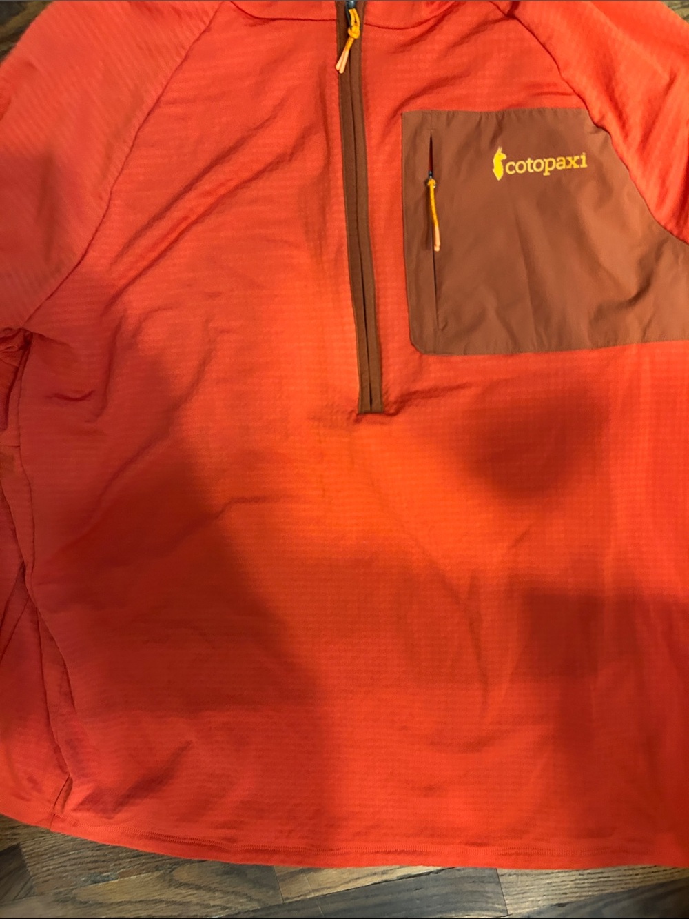 cotopaxi Orange and Brown Chest-Pocket Quarter-Zip Fleece - Picture 4 of 9